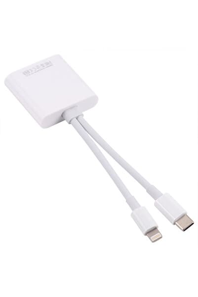 Ally NK-101YST PRO Type-c/Lightning to SD-TF Kart Çevirici Adaptör BEYAZ
