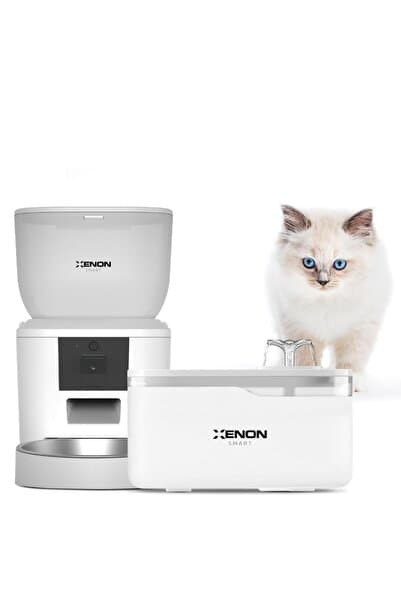 Xenon Smart Akıllı Otomatik Kedi Mama Kabı Ve Su Pınarı 2'li Pet Ürünleri Seti