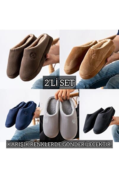 Slipcat 2' Li Paket Önü Kapalı Terlik Ev Terliği Çeyiz Bohça Seti
