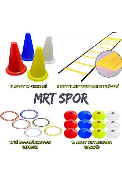 Mrt Futbol Basketbol Antrenman Seti 4m Merdiven Huni Çanak Koordinasyon Çemberi Antreman