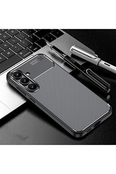 Rivor Samsung Galaxy M34 5G Kılıf 3d Kamera Korumalı Darbe Emici Karbon Desenli Renk Atmaz Silikon Kapak