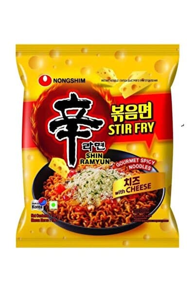 samyang Stir Fry With Cheese Shin Ramuyn Instant Noodle, Gourmet Spicy Erişte 136g