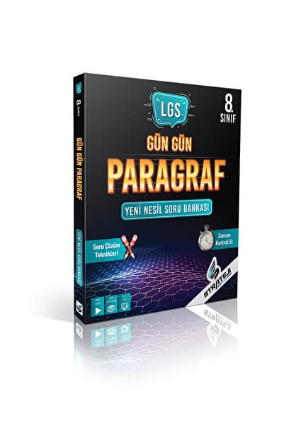 Strateji Yayınları Paraf Yayınları Yayınları Strateji 8. Sınıf Lgs Gün Gün Paragraf Soru Bankası 2024-2025