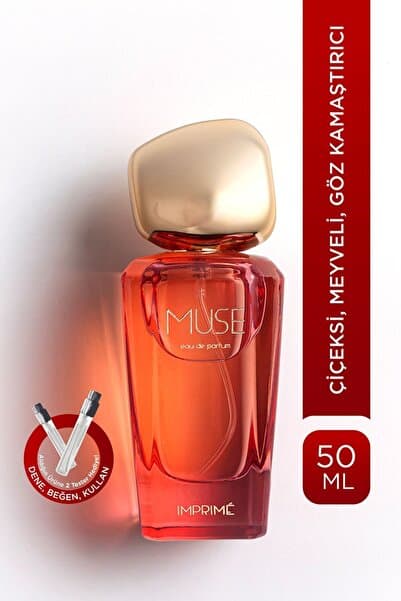 Imprime Muse Edp Kadın Parfüm 50ml | Çiçeksi, Meyveli | Frenk Üzümü, Lavanta, Yasemin, Vanilya, Misk, Amber