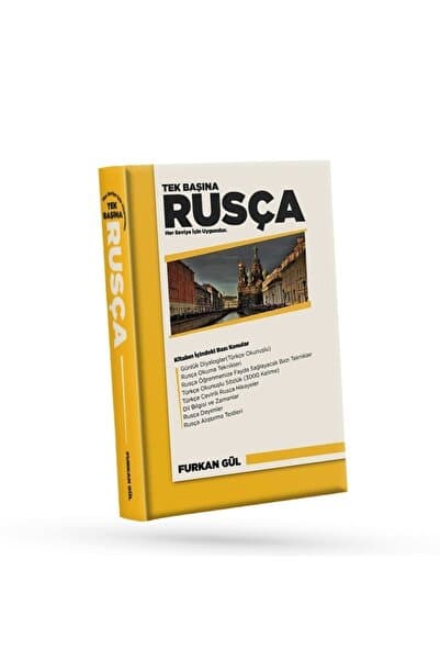 TEK Başına Rusça, A1 - C2 Tüm seviyeler, 3000 kelime öğrenme kitabı, Okunuşlu, Başlangıç seviyesi, Dil