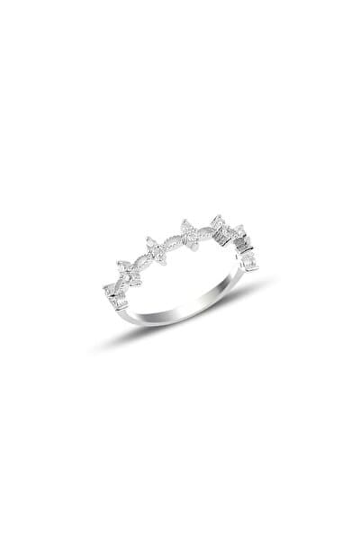 Söğütlü Silver Gümüş Rodaj Zirkon Taşlı Crown Yüzük Sgtl10290rdj
