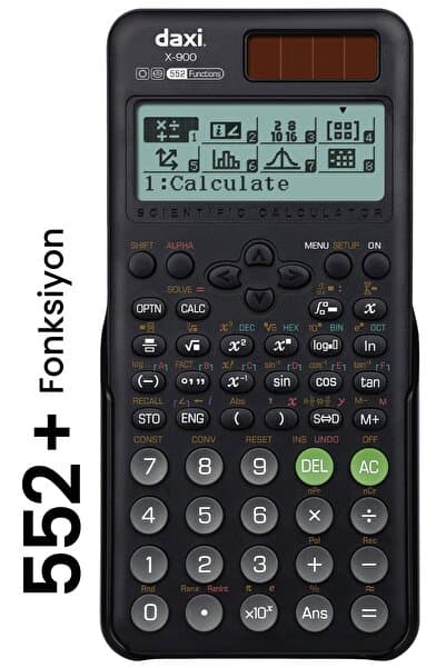 Daxi X-900 552 FONKSİYONLU BİLİMSEL HESAP MAKİNESİ, SİYAH