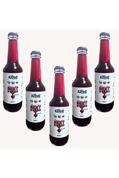kefeli gurme Kvass 250 ml 5 adet cam şişe fermente pancar suyu