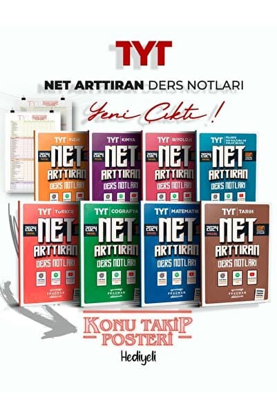 Fragman Yayınları 2026 Tyt Net Arttıran Ders Notları Full Set Tyt Konu Takip Çizelgesi Hediye Ösym Tarzına Uygun