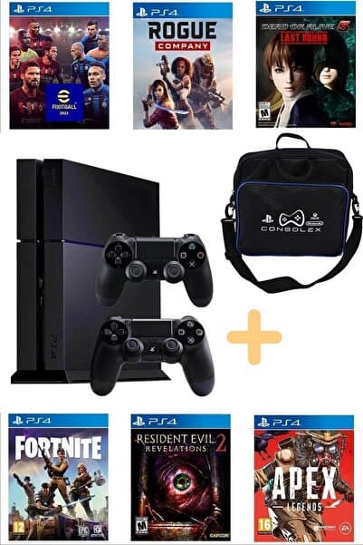 Sony Playstation 4 Standart - 500 Gb +yenilenmiş + 2. Ps4 Kol + Consolex Çanta + 10 Dijital Oyun