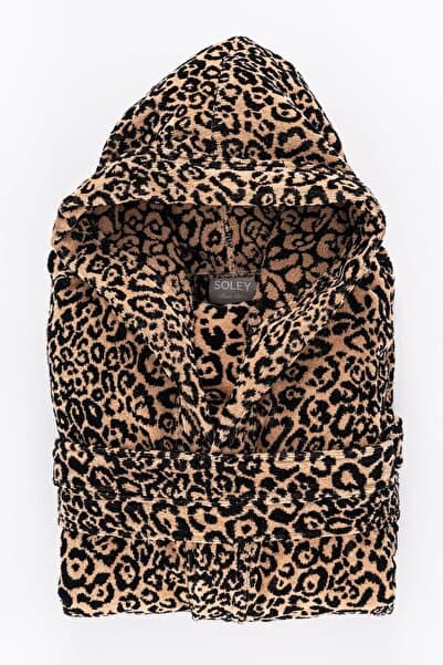 | Panthera | %100 Pamuk Leopar Desenli Kadife Bornoz