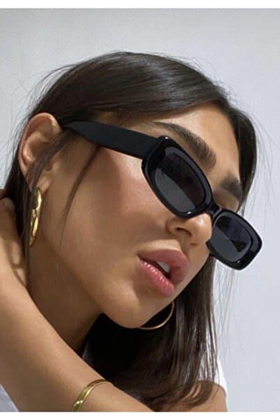 Genel Markalar Chunky Frame Vintage Siyah Güneş Gözlüğü