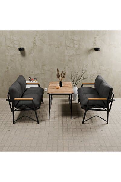 MB GARDEN FURNITURE Simetri Model, Balkon, Mutfak, Bahçe,Cafe,metal Koltuk Takımı,Bahçe Takımı,Çay Seti, 2+2 TAKIM+MASA