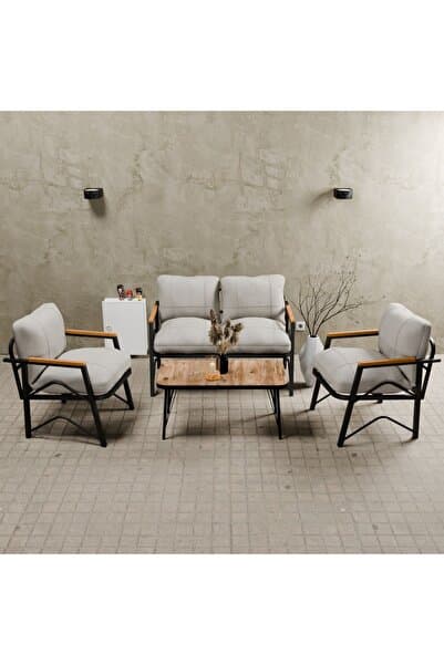 MB GARDEN FURNITURE Simetri Model, Balkon, Bahçe,Cafe,Koltuk Takımı, Bahçe Takımı, 2 1 1 Orta Sehpalı 70x40 ölçü