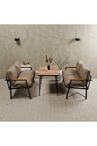 MB GARDEN FURNITURE Simetri Model, Balkon, Mutfak, Bahçe,Cafe,metal Koltuk Takımı,Bahçe Takımı,Çay Seti, 2+2 TAKIM+MASA
