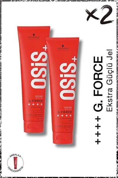 Osis G.force Ekstra Güçlü Jel Saç Jölesi 150ml x 2 Adet | Kalıcı Tutuş Krem Parlaklık Jeli