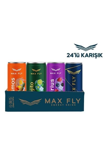 MAX FLY Enerji İçeceği Karma Paket 250 ml 24 Adet