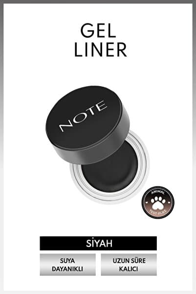 Note Cosmetics Gel Liner Mat Bitişli Waterproof Suya Dayanıklı Kalıcı Jel Eyeliner - Siyah