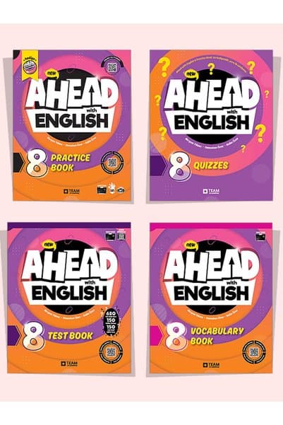 Team Elt Publishing 2025 Ahead with English 8. Sınıf 3'lü Set ( Practice Book( Quizzes Hediyeli),Test Book, Vocabulary)