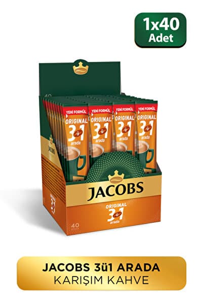 Jacobs 3'ü 1 Arada Karışım Kahve 40'lı Kutu