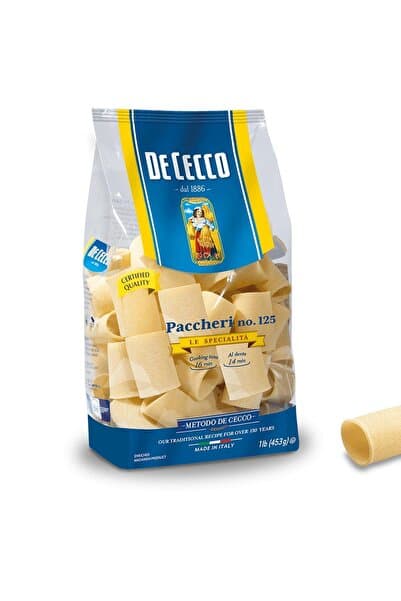 De Cecco Paccheri Kalın Boru Makarna 500 GR