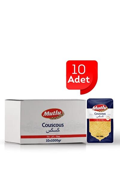 Mutlu Makarna Fas Kuskus - 1 Kg Morocco Couscous Fıne - (10 Adet)