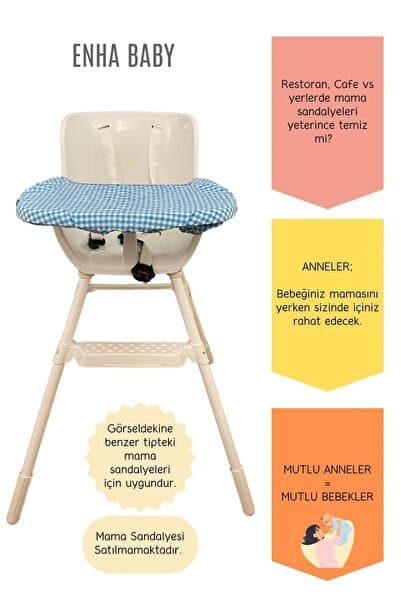 Mama Sandalyesi Örtüsü Ve Taşıma Kılıfı -mavi-