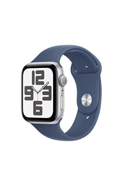Apple Watch SE GPS + Cellular 40mm Gümüş Alüminyum Kasa + Kot Rengi Spor Kordon - M/L