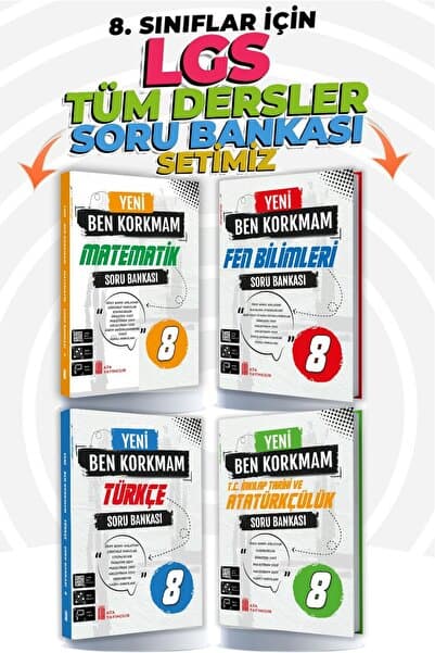 Ata Yayıncılık 8.Sınıf LGS Tüm Dersler Soru Bankası Seti