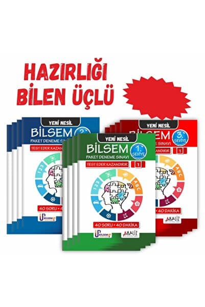 Analiz Yayınları Bilsem 3'lü Paket Deneme (1.seviye - 2.seviye - 3.seviye)