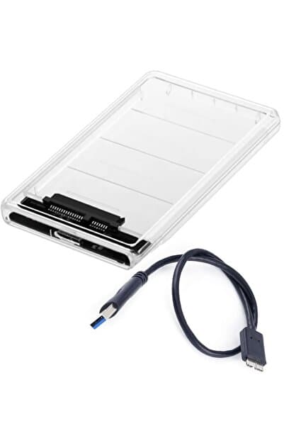 MAXGO 2135 2.5" Hdd Kutusu USB 3.0 Sata Harici Harddisk Kutusu SSD Hard Disk Şeffaf