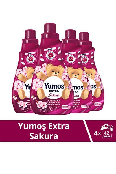 Extra Konsantre Çamaşır Yumuşatıcı Sakura 1008 ml X4