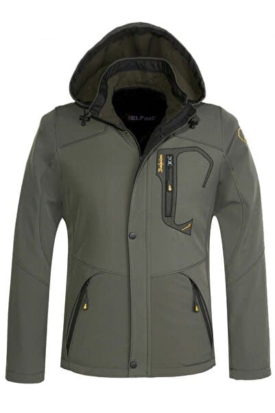 Delpino Su Ve Rüzgar Geçirmez Kürklü Softshell Erkek Mont