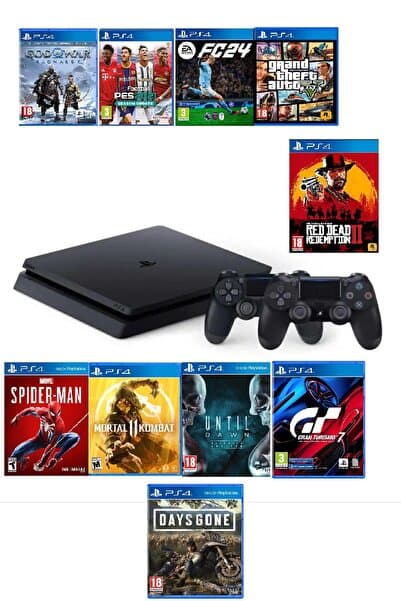 ProGameX Sony Ps4 1 Tb Slim Kasa 20 Oyunlu 2 Adet V2 Kol (11.00V) Teşhir Ürün