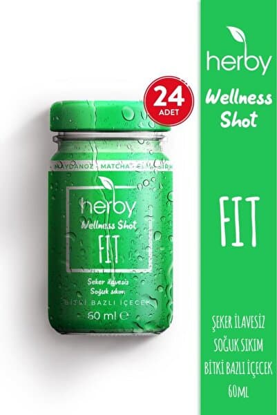 Herby Fit Matcha Shot 24'lü Paket Formda Kal Bitki Bazlı Içecek 60 ml