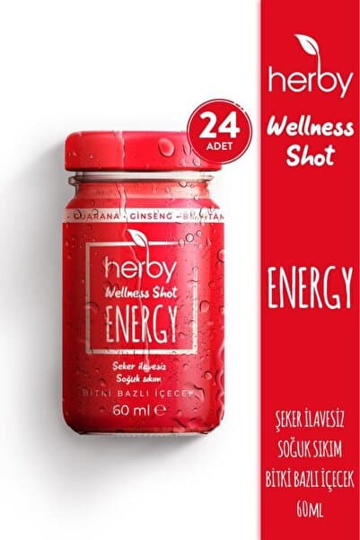 Genel Markalar Energy Ginseng Shot 24'lü Paket Enerji Desteği Bitki Bazlı Içecek 60 ml
