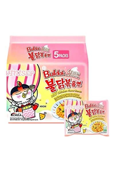 vinisep CREAM CARBONARA BULDAK RAMEN HELAL DAMGALI NOODLE 5ADET