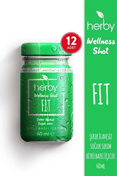 Herby Fit Matcha Shot 12'li Paket Formda Kal Bitki Bazlı Içecek 60 ml