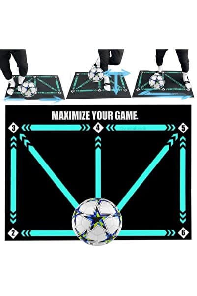 Depomiks Avm Futbol Antrenman Futbol Becerileri Zemin Halısı Top Kontrolü 60x90cm Kaymaz(TOP HEDİYELİ)