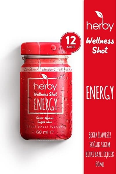 Genel Markalar Energy Ginseng Shot 12'li Paket Enerji Desteği Bitki Bazlı Içecek 60 ml