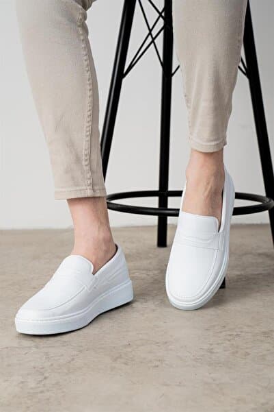 L.A Polo Erkek Günlük Beyaz Renk Loafer Ayakkabı