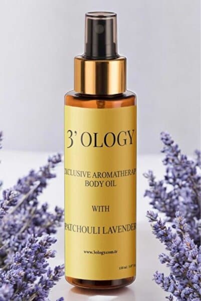 3 OLOGY Aromaterapi Parfüm Etkisi Yaratan Vücut Bakım Yağı Paçuli ve Lavanta 150ml.