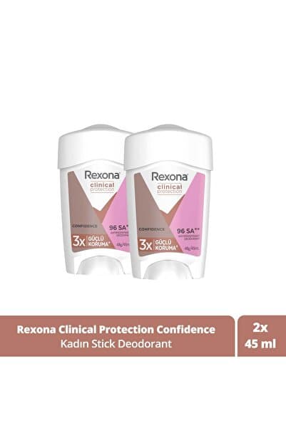 Clinical Protection Kadın Stick Deodorant Confidence 3x Güçlü Koruma 45 ml x2
