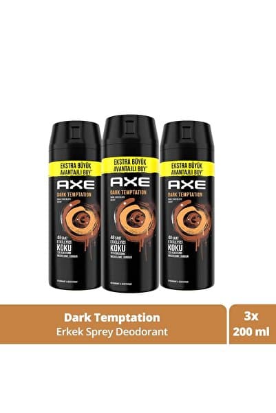 Erkek Sprey Deodorant Dark Temptation 200 ml x3