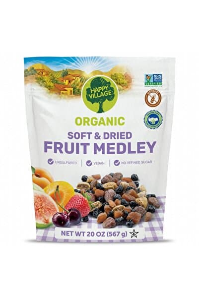 happy vıllage Organik Kuru Meyve Karışımı- Meyve Kurusu- Kurutulmuş Meyve-karışık Kuru Meyve 567g
