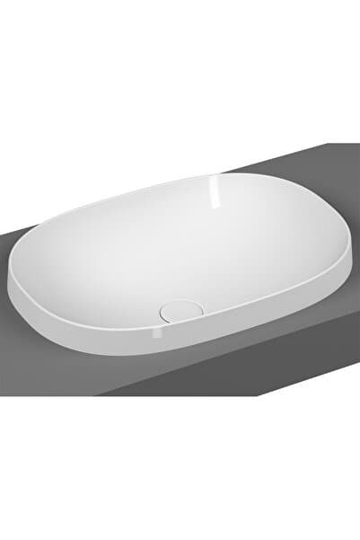 VitrA Frame 5652B403-0016 Tezgah Üstü Oval Lavabo, Clean, 56 cm, Beyaz