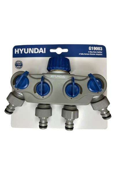 Hyundai Sulama Çoklayıcı 4 Çıkışlı Metal Giriş Somunlu Ayarlı Akış Kontrol G19003