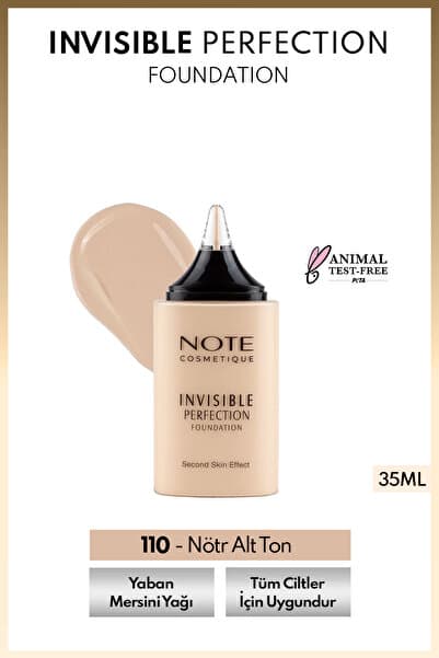 Note Cosmetics Invisible Perfection Foundation Hafif Yapılı Doğal Bitişli Fondöten - 110 Fair Ivory