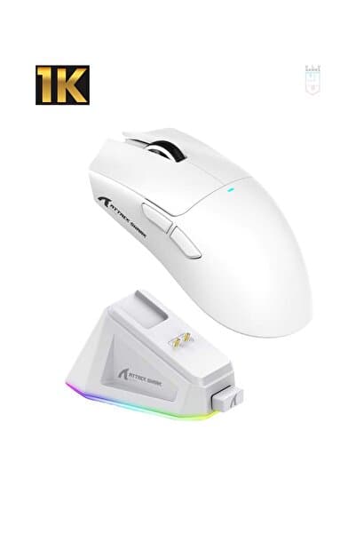 Attack Shark X11 SUPERLIGHT 22000 DPI PAW3311 Şarj İstasyonuna Sahip Kablosuz Oyuncu Faresi