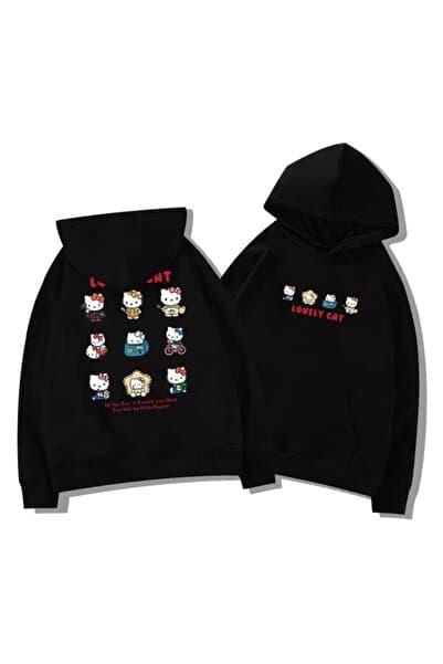 Rbgstore Hello Kitty Lovely Cat Kapüşonlu Sweatshirt